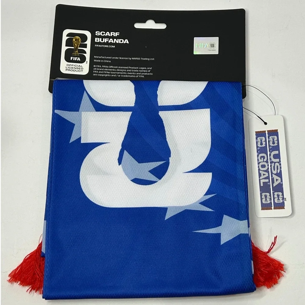 FIFA World Cup 26 USA Scarf Blue Red White Official Licensed Goal Soccer 7